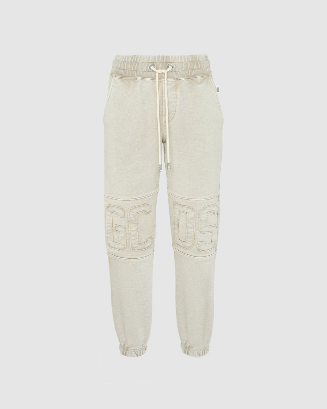 Overdyed GCDS logo band sweatpants: Women Trousers Whitecap Grey | GCDS