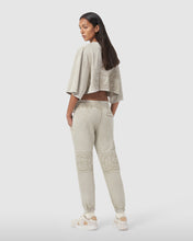 Load image into Gallery viewer, Overdyed GCDS logo band sweatpants: Women Trousers Whitecap Grey | GCDS
