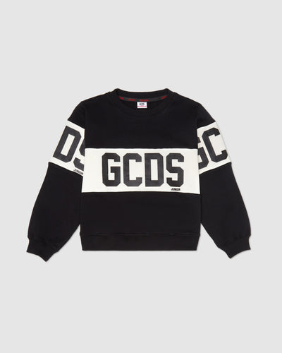 Gcds Logo band crewneck: Unisex      Hoodie and tracksuits Black | GCDS