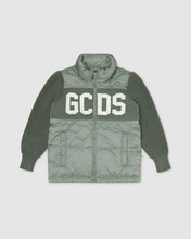 Load image into Gallery viewer, Gcds logo puffercoat: Boy Outerwear Green | GCDS
