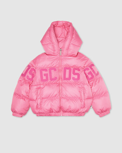 Gcds logo band padded jacket: Unisex     Outerwear Cradle Pink | GCDS