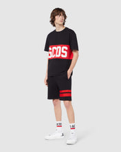 Load image into Gallery viewer, Gcds logo regular sweatshorts: Men Trousers Black | GCDS
