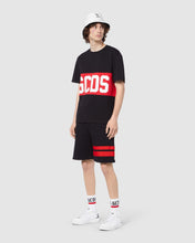 Load image into Gallery viewer, Gcds logo regular sweatshorts: Men Trousers Black | GCDS
