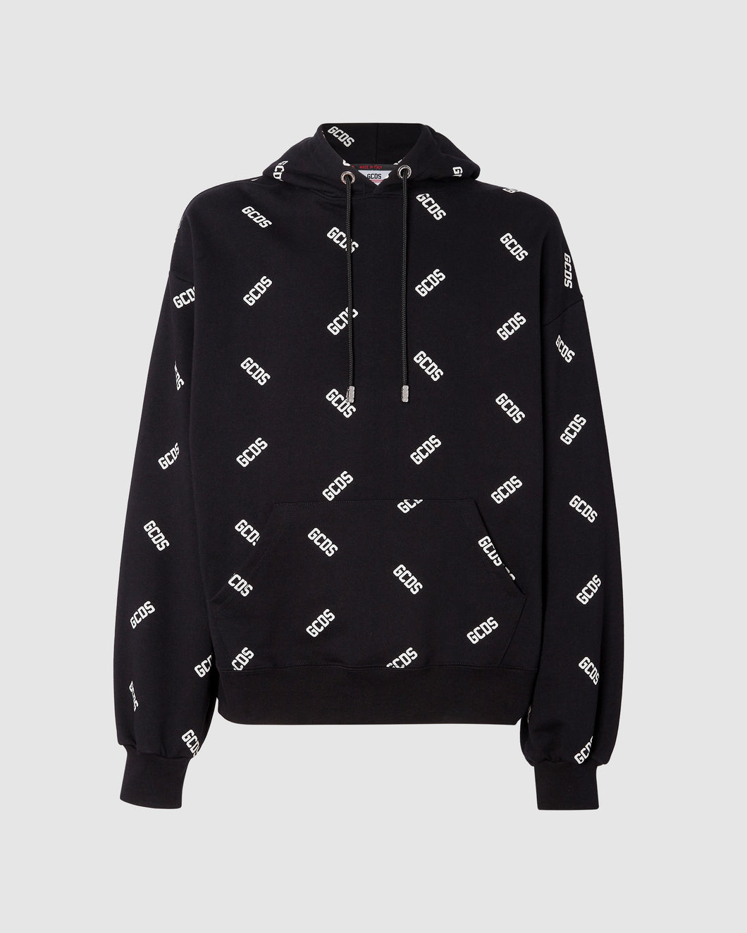 All-over logo regular hoodie: Men Hoodies Black | GCDS