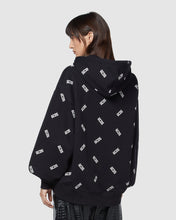 Load image into Gallery viewer, All-over logo regular hoodie: Men Hoodies Black | GCDS
