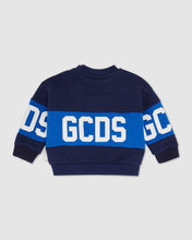 Load image into Gallery viewer, Baby GCDS logo motif hoodie: Unisex  Hoodie and tracksuits  Dark Blue | GCDS
