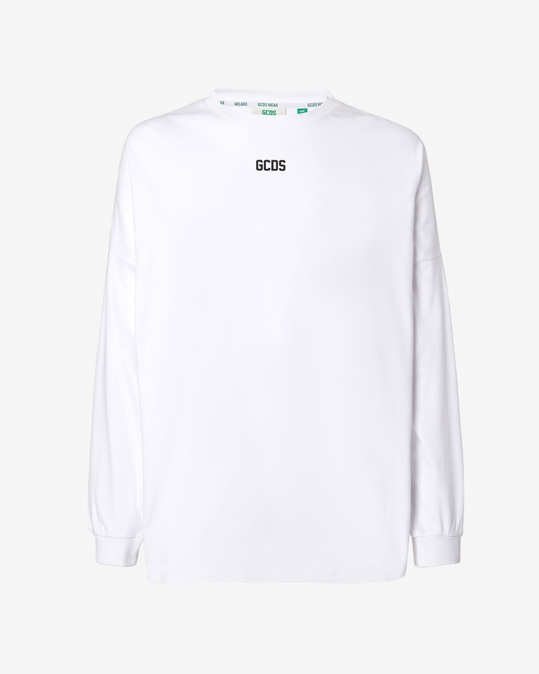 Eco Logo Long Sleeves T-shirt : Men T-shirts White | GCDS