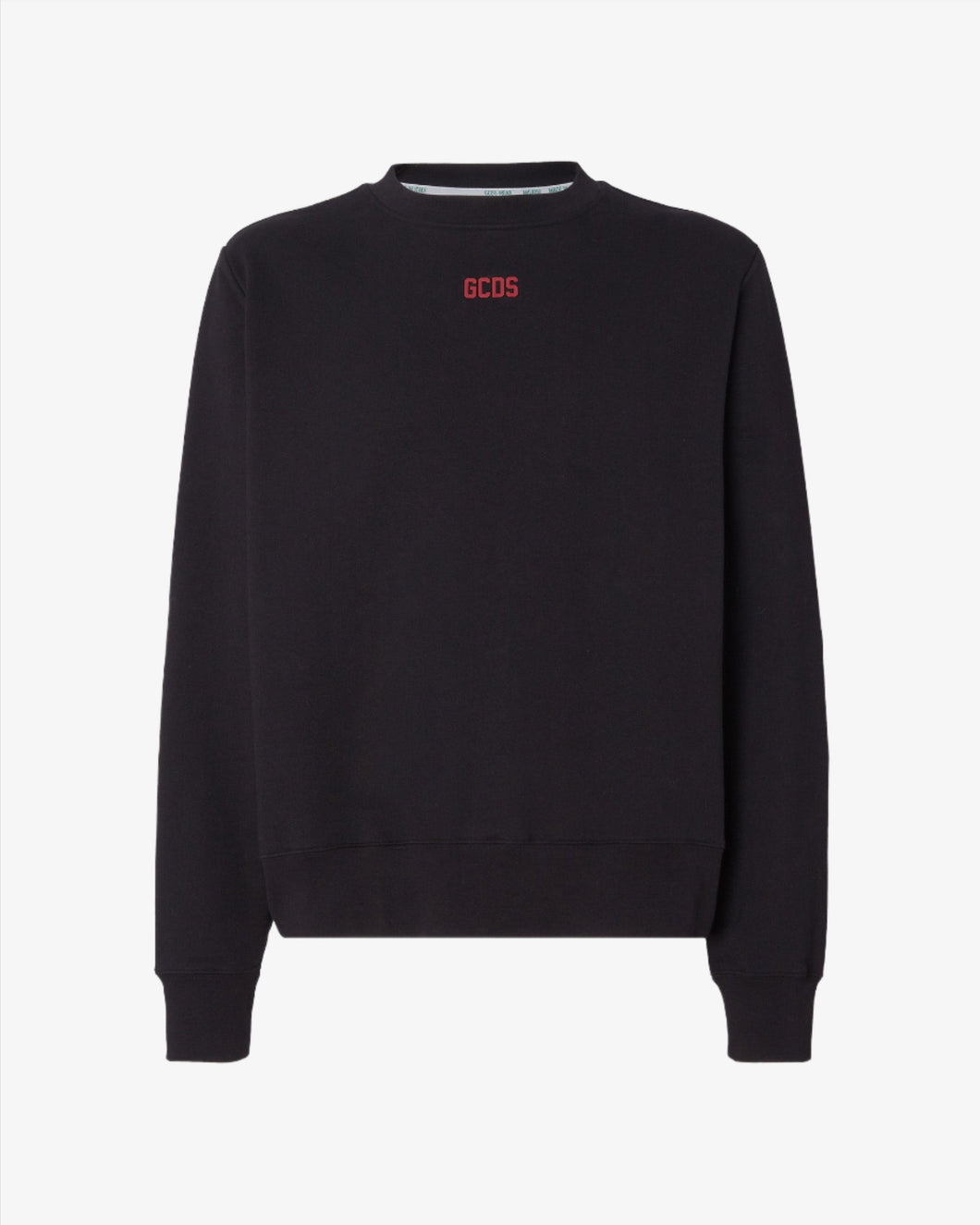 Eco basic logo regular crewneck: Men Hoodies Black | GCDS
