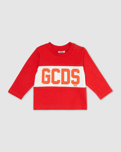 Baby Gcds logo band t-shirt: Unisex T-shirts Red | GCDS