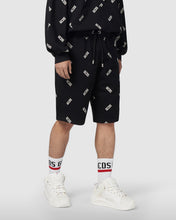 Load image into Gallery viewer, Allover logo shorts: Men Trousers Black | GCDS
