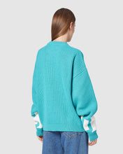 Load image into Gallery viewer, Gcds low band sweater: Unisex Knitwear Aquamarine | GCDS
