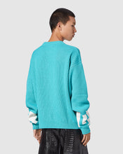 Load image into Gallery viewer, Gcds low band sweater: Unisex Knitwear Aquamarine | GCDS
