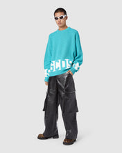Load image into Gallery viewer, Gcds low band sweater: Unisex Knitwear Aquamarine | GCDS
