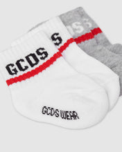 Load image into Gallery viewer, Gcds Logo band Two-Piece Socks Set: Unisex Accessories Grey | GCDS
