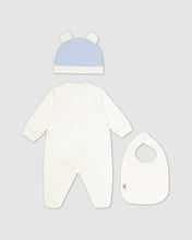 Load image into Gallery viewer, Gcds Logo band Three-Piece Baby Set: Unisex Playsuits and Gift Set Baby Blue | GCDS
