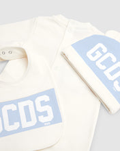 Load image into Gallery viewer, Gcds Logo band Three-Piece Baby Set: Unisex Playsuits and Gift Set Baby Blue | GCDS
