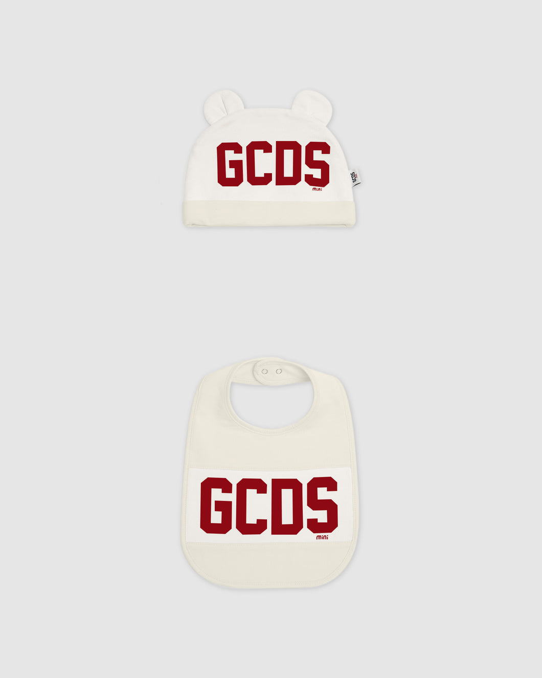 Gcds Logo band Two-Piece Baby Set: Unisex Playsuits and Gift Set Whitecap Grey | GCDS