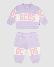 Load image into Gallery viewer, Baby Gcds Logo band Tracksuit: Unisex Hoodie and tracksuits Lilac | GCDS

