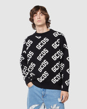 Load image into Gallery viewer, Gcds monogram jacquard sweater: Unisex Knitwear Black | GCDS
