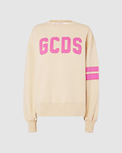 Load image into Gallery viewer, Gcds logo oversized crewneck: Women Hoodies Light Brown | GCDS
