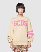 Load image into Gallery viewer, Gcds logo oversized crewneck: Women Hoodies Light Brown | GCDS
