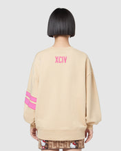 Load image into Gallery viewer, Gcds logo oversized crewneck: Women Hoodies Light Brown | GCDS

