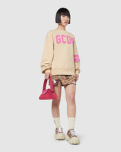 Load image into Gallery viewer, Gcds logo oversized crewneck: Women Hoodies Light Brown | GCDS
