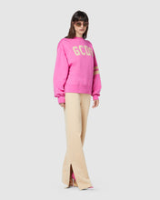 Load image into Gallery viewer, Gcds logo oversized crewneck: Women Hoodies Fuchsia | GCDS
