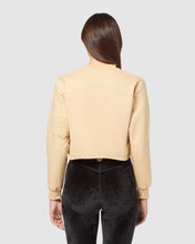 Load image into Gallery viewer, Gcds logo band cropped crewneck: Women Hoodies Light Brown | GCDS
