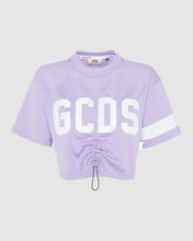 Load image into Gallery viewer, GCDS logo crop t-shirt: Women T-Shirts Lilac | GCDS
