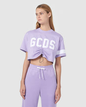 Load image into Gallery viewer, GCDS logo crop t-shirt: Women T-Shirts Lilac | GCDS

