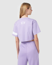 Load image into Gallery viewer, GCDS logo crop t-shirt: Women T-Shirts Lilac | GCDS
