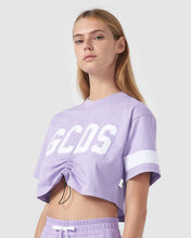 Load image into Gallery viewer, GCDS logo crop t-shirt: Women T-Shirts Lilac | GCDS
