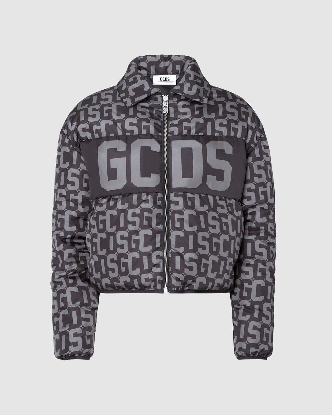 Gcds monogram puffer jacket: Women Outerwear Black | GCDS