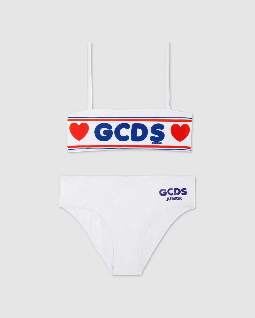GCDS logo Bikini: Girl Swimwear  White | GCDS