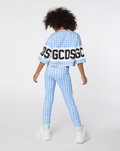Load image into Gallery viewer, Crop GCDS Vichy T-Shirt: Girl T-Shirts  Light blue | GCDS

