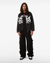 Load image into Gallery viewer, Gcds Graffiti Harrington Denim Jacket | Men Coats &amp; Jackets Black | GCDS®
