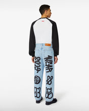 Load image into Gallery viewer, Gcds Graffiti Wide Denim Trousers | Men Trousers Light Blue | GCDS®
