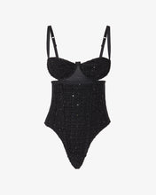 Load image into Gallery viewer, Tweed Body | Women Bodysuits Black | GCDS®
