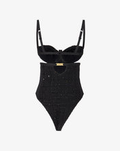 Load image into Gallery viewer, Tweed Body | Women Bodysuits Black | GCDS®
