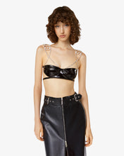 Load image into Gallery viewer, Gcds Bling Vynil Bra | Women Tops Black | GCDS®
