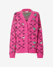Load image into Gallery viewer, Hello Kitty Jacquard Cardigan : Women Knitwear Fuchsia | GCDS
