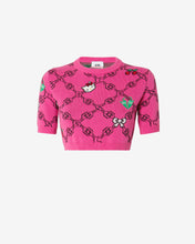 Load image into Gallery viewer, Hello Kitty Jacquard Top : Women Tops Fuchsia | GCDS
