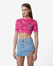 Load image into Gallery viewer, Hello Kitty Jacquard Top : Women Tops Fuchsia | GCDS
