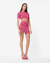 Carica l&#39;immagine nel visualizzatore di Gallery, Hello Kitty Jacquard Skirt : Women Skirts Fuchsia | GCDS
