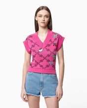 Load image into Gallery viewer, Hello Kitty Jacquard Vest : Women Knitwear Fuchsia | GCDS
