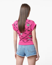 Load image into Gallery viewer, Hello Kitty Jacquard Vest : Women Knitwear Fuchsia | GCDS
