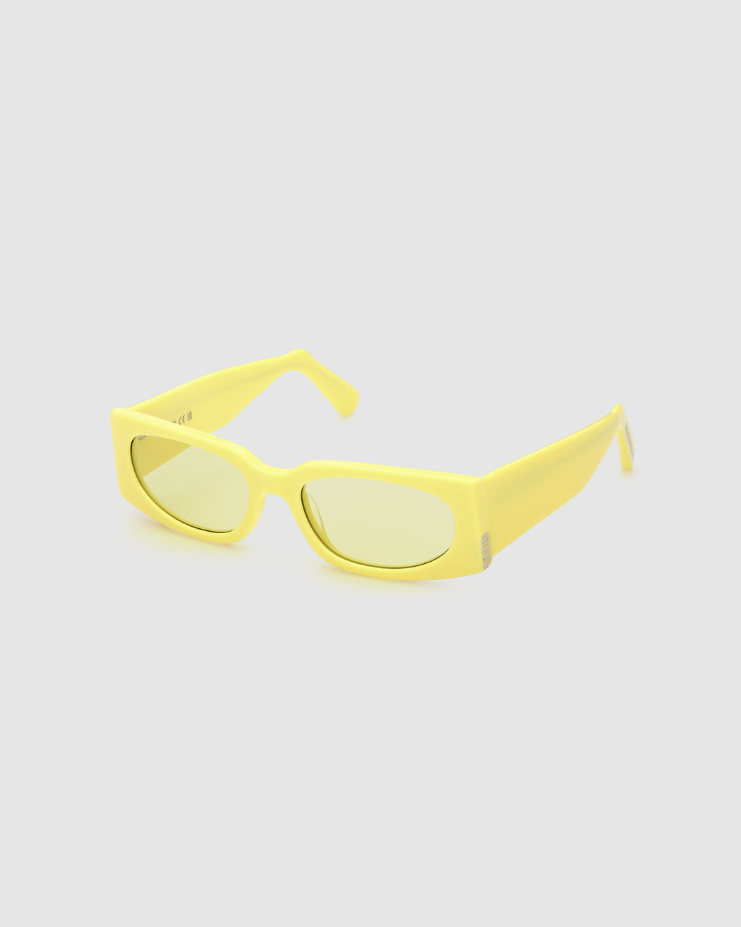 GD016 RECTANGULAR SUNGLASSES: Unisex Sunglasses Yellow | GCDS
