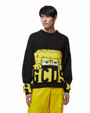 Load image into Gallery viewer, Spongebob Low Band Logo Sweater : Unisex Knitwear Black | GCDS
