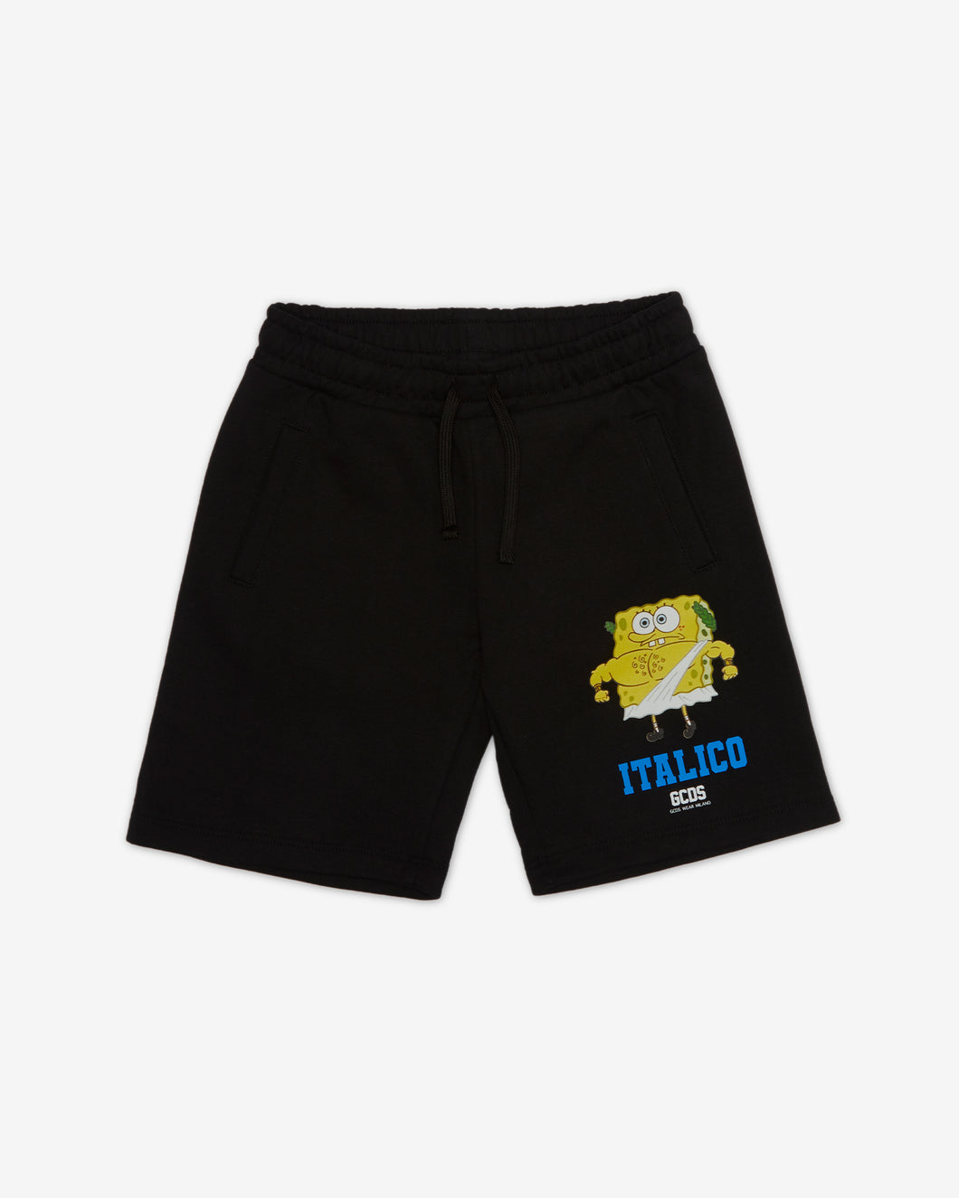 Junior Spongebob Italico Bermuda: Boy Trousers & Shorts Black | GCDS